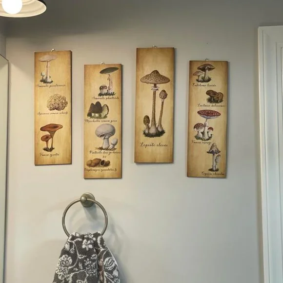 4 Pack Mushroom Wall Decor  11 x 3.5 Inch - Picture 6 of 8